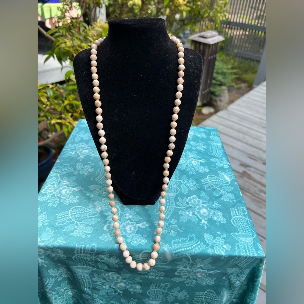 Long strand ❤️Sandstone Beaded Necklace